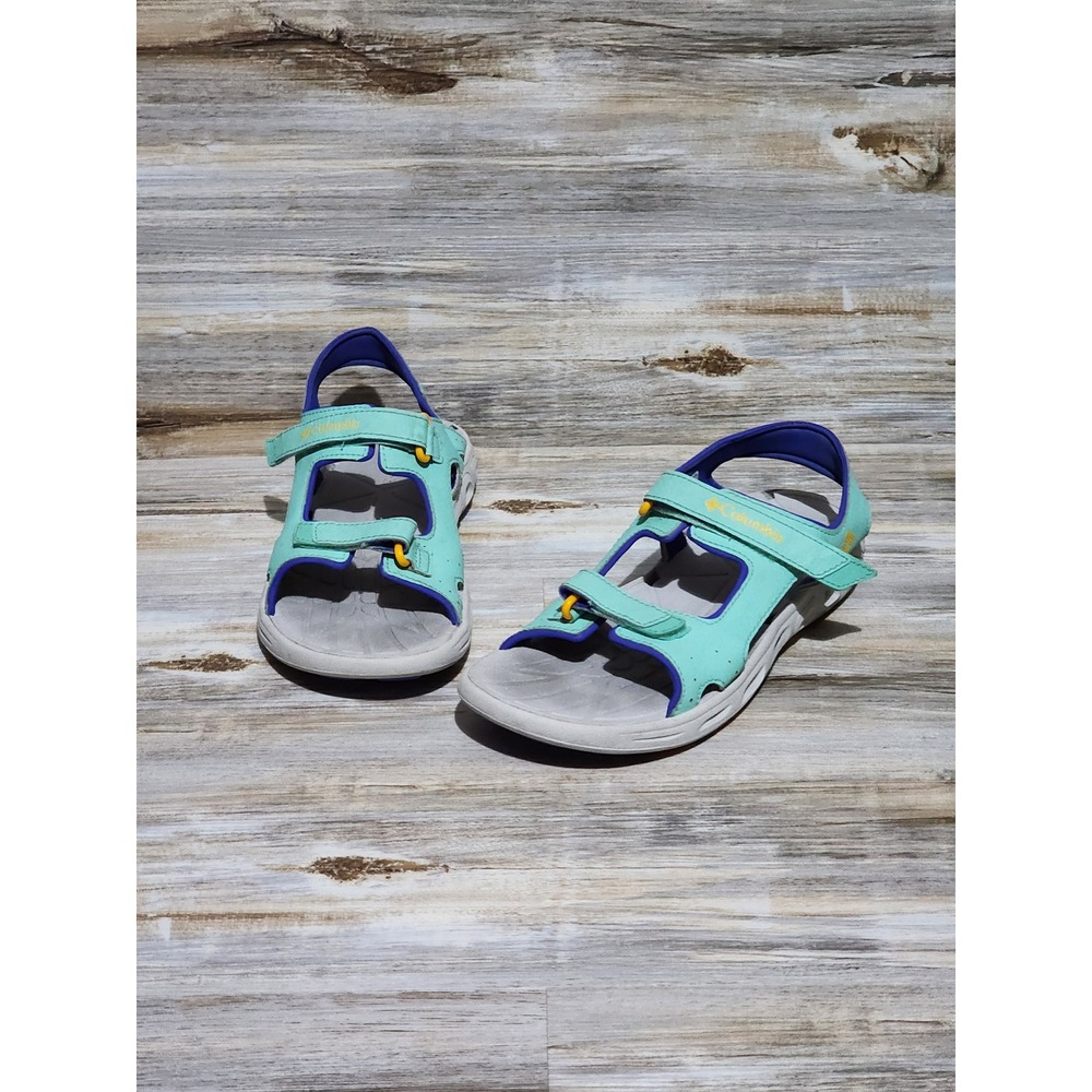 Columbia Santiam 2 Strap Sandals Mint Green Purple Yellow Hiking Water Sz 5